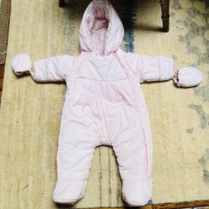 Jacadi Paris Pale Pink baby girl snowsuit 3 months 60cm